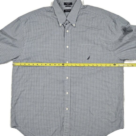 Nautica Men’s XL Micro-Check Button Down Shirt 100% Cotton (Hong Kong) - Picture 4 of 7
